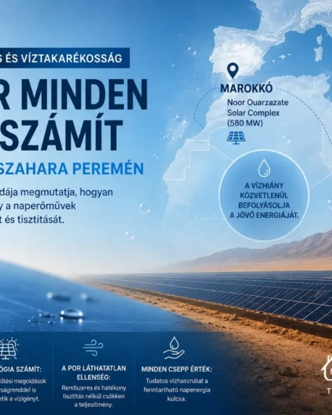 Napelemek a Szahara peremén: amikor minden csepp számít